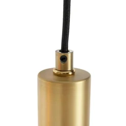 Smart hanglamp zwart met goud met smoke glas incl. 5 Wifi A60 - Zuzanna