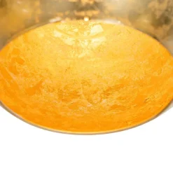 Smart hanglamp zwart met goud glas 7-lichts incl. 7 Wifi A60 - Bert