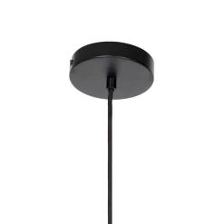 Smart hanglamp zwart met goud en smoke glas incl. Wifi A60 - Zuzanna