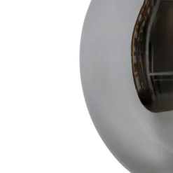 Smart hanglamp zwart met smoke glas incl. Wifi A60 - Wallace