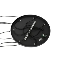 Smart Hanglamp zwart met smoke glas rond 7-lichts incl. 7 Wifi A60 - Sandra