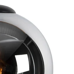 Smart hanglamp zwart met smoke glas 30 cm incl. Wifi ST64 - Pallon