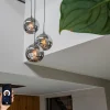 Smart hanglamp zwart met smoke glas incl. 3 Wifi A60 - Wallace