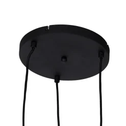 Smart hanglamp zwart met smoke glas incl. 3 Wifi A60 - Wallace