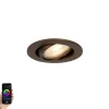 Smart inbouwspot donkerbrons kantelbaar incl. Wifi GU10 50mm - Cisco