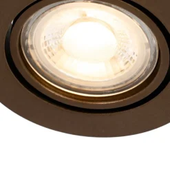 Smart inbouwspot donkerbrons kantelbaar incl. Wifi GU10 50mm - Cisco