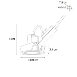 Smart inbouwspot donkerbrons kantelbaar incl. Wifi GU10 50mm - Cisco