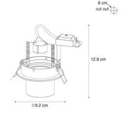 Smart Inbouwspot donkerbrons rond kantelbaar incl. Wifi GU10 50mm - Installa