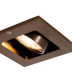 Smart inbouwspot donkerbrons draai en kantelbaar incl. Wifi GU10 50mm - Qure