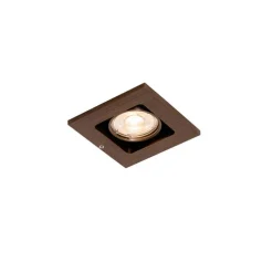 Smart inbouwspot donkerbrons draai en kantelbaar incl. Wifi GU10 50mm - Qure