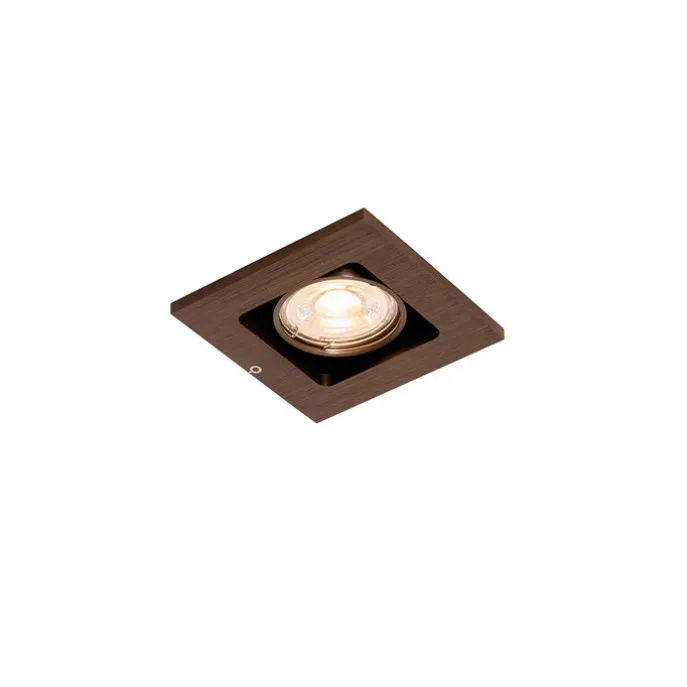 Smart inbouwspot donkerbrons draai en kantelbaar incl. Wifi GU10 50mm - Qure