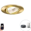 Smart inbouwspot goud kantelbaar incl. Wifi GU10 - Cisco