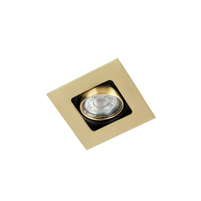 Smart inbouwspot messing vierkant incl. wifi GU10 - Artemis