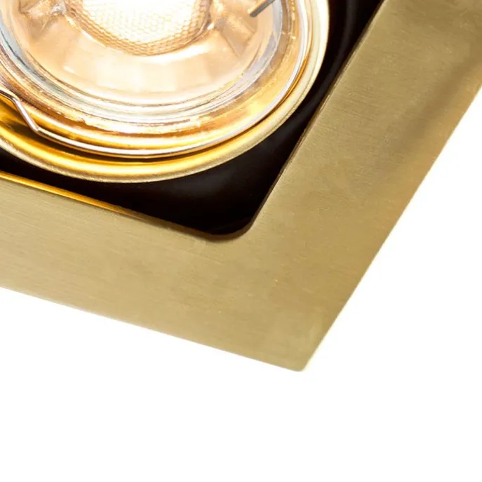 Smart inbouwspot messing vierkant incl. wifi GU10 - Artemis