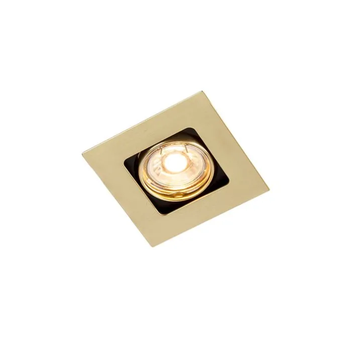 Smart inbouwspot messing vierkant incl. wifi GU10 - Artemis