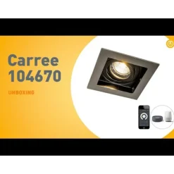 Smart inbouwspot staal incl. Wifi GU10 lichtbron - Carree