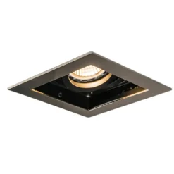 Smart inbouwspot staal incl. Wifi GU10 lichtbron - Carree