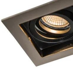 Smart inbouwspot staal incl. Wifi GU10 lichtbron - Carree