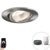 Smart inbouwspot staal kantelbaar incl. Wifi GU10 - Cisco