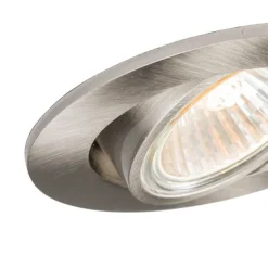 Smart inbouwspot staal kantelbaar incl. Wifi GU10 - Cisco