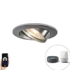 Smart inbouwspot staal kantelbaar incl. Wifi GU10 - Edu
