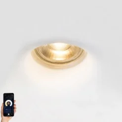 Smart Inbouwspot wit 12 cm rond incl. Wifi GU10 50mm - Gypsy