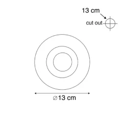 Smart Inbouwspot wit 13 cm rond incl. Wifi GU10 50mm - Gypsy