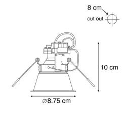 Smart inbouwspot wit incl. WiFi GU10 verstelbaar - Alloy