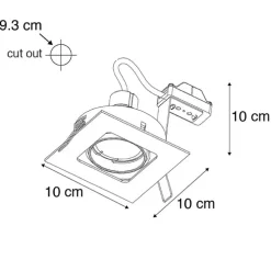 Smart inbouwspot wit incl. WiFi GU10 kantelbaar - Artemis