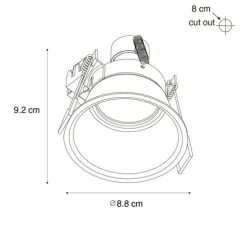 Smart inbouwspot wit IP44 incl. Wifi GU10 50mm - Dept