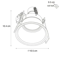 Smart inbouwspot wit IP44 incl. Wifi GU10 70mm - Dept
