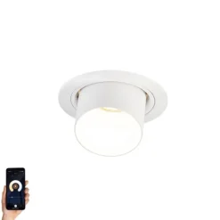 Smart inbouwspot wit kantelbaar incl. wifi GU10 - Installa