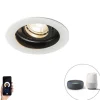Smart inbouwspot wit met staal incl. Wifi GU10 - Rondoo