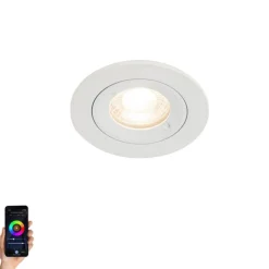 Smart inbouwspot wit rondIP44 incl. Wifi GU10 50mm - Xena