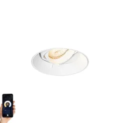Smart inbouwspot wit rond trimless incl. Wifi GU10 50mm - Oneon