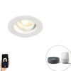 Smart inbouwspot wit rond kantelbaar incl. Wifi GU10 - Chuck