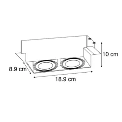 Smart inbouwspot wit trimless incl. 2 WiFi GU10 - Oneon 2