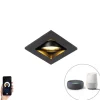 Smart inbouwspot zwart incl. WiFi GU10 verstelbaar - Qure