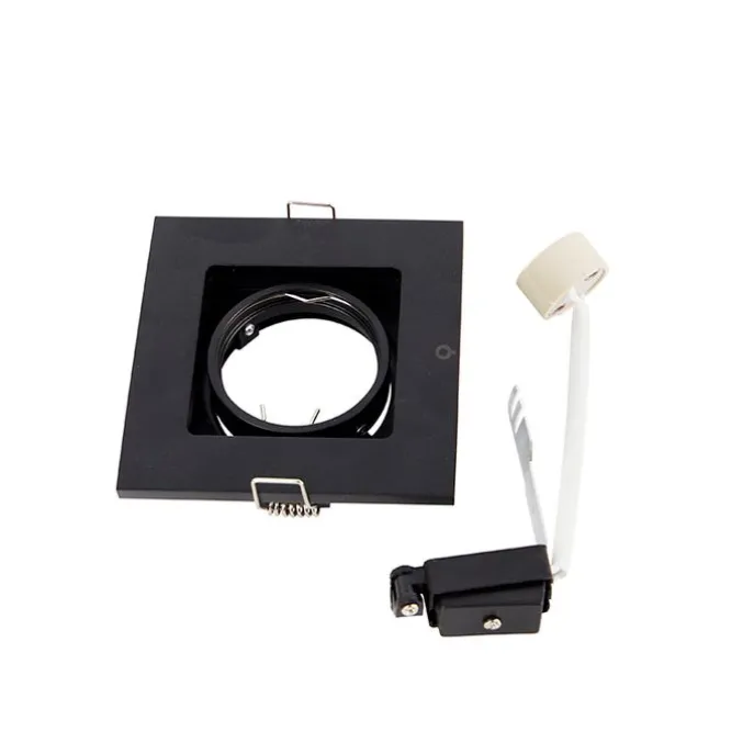 Smart inbouwspot zwart incl. WiFi GU10 verstelbaar - Qure