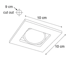 Smart inbouwspot zwart incl. WiFi GU10 verstelbaar - Qure