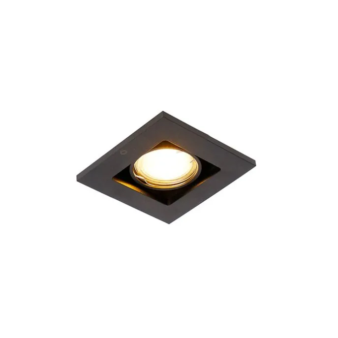 Smart inbouwspot zwart incl. WiFi GU10 verstelbaar - Qure