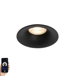 Smart inbouwspot zwart incl. Wifi GU10 50mm - Gijs