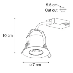 Smart inbouwspot zwart incl. WiFi G95 lichtbron - Insight
