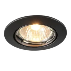 Smart inbouwspot zwart kantelbaar incl. Wifi GU10 - Edu