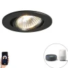 Smart inbouwspot zwart kantelbaar incl. Wifi GU10 - Cisco