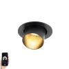 Smart inbouwspot zwart kantelbaar incl. wifi GU10 - Installa