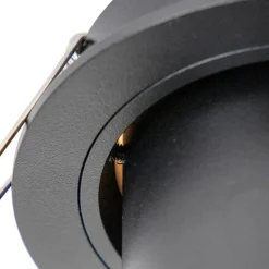 Smart inbouwspot zwart kantelbaar incl. wifi GU10 - Installa