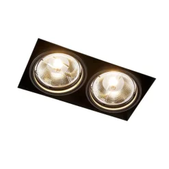 Smart Inbouwspot zwart Trimless 2-lichts incl. 2 Wifi GU10 111mm- Oneon