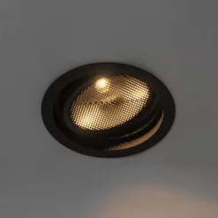 Smart inbouwspot zwart verstelbaar incl. Wifi GU10 111mm - Coop 111 Honey