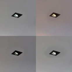 Smart inbouwspot zwart verstelbaar incl. Wifi GU10 - Club